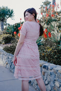 The Macaron Lace Pink Dress - Flair&Bound
