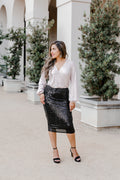 The Jet Sequin Skirt - Flair&Bound