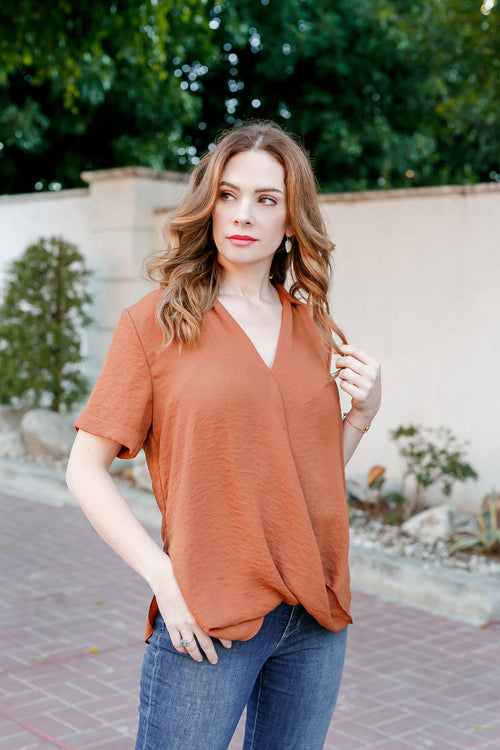 The Shelly Front Wrap Blouse - Flair&Bound